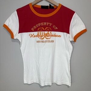 Harley-Davidson Colorblock Tee | Size Small | Made in USA